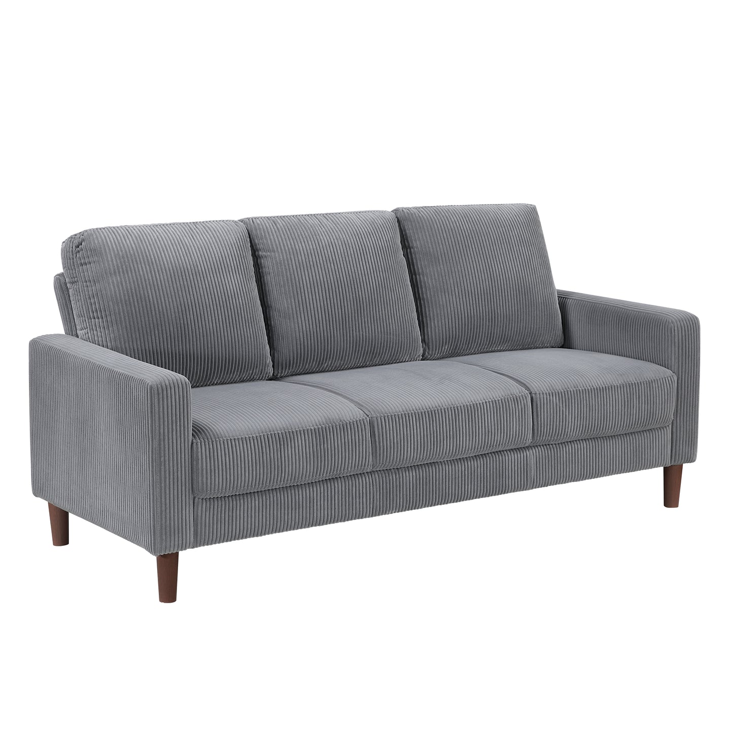 Upholstered Corduroy Contemporary Sofa