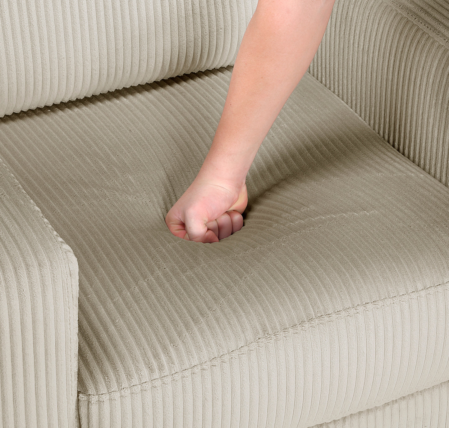 Upholstered Corduroy Contemporary Loveseat