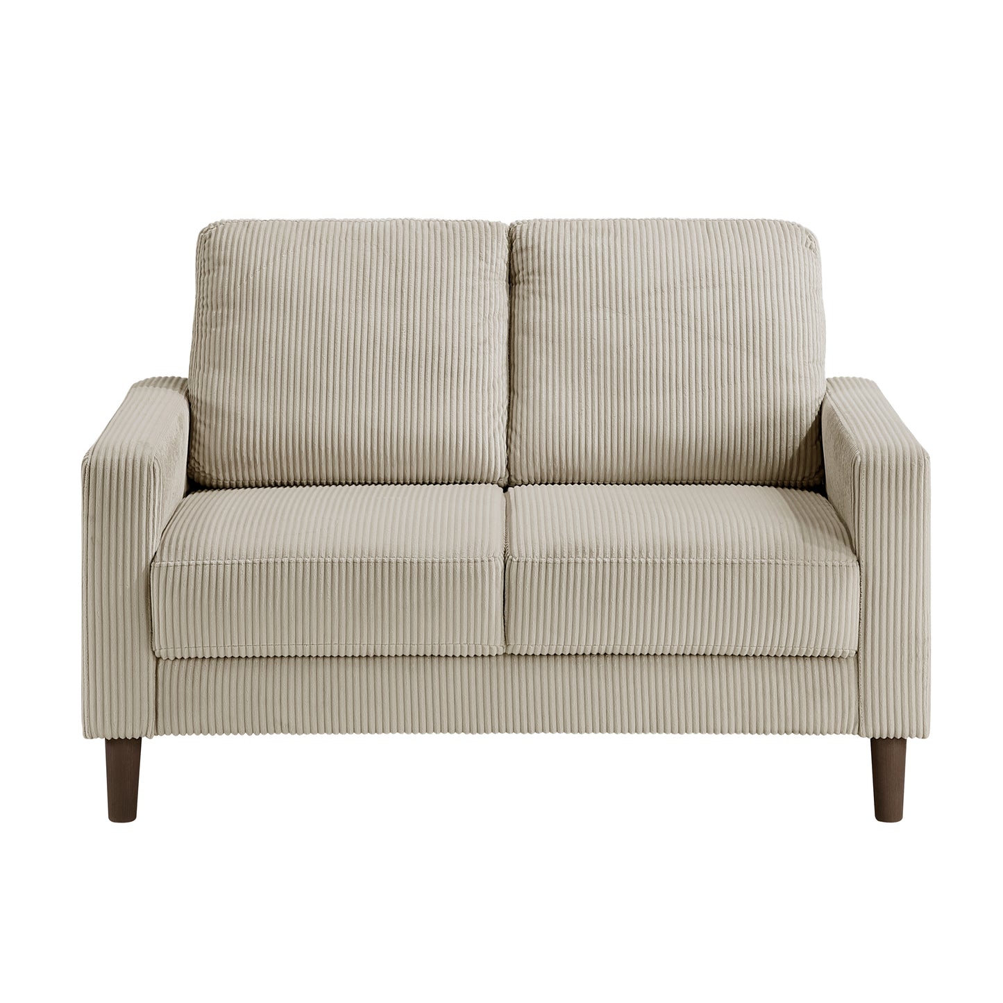 Upholstered Corduroy Contemporary Loveseat