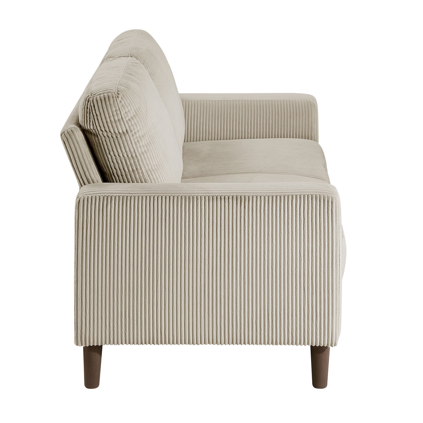 Upholstered Corduroy Contemporary Loveseat