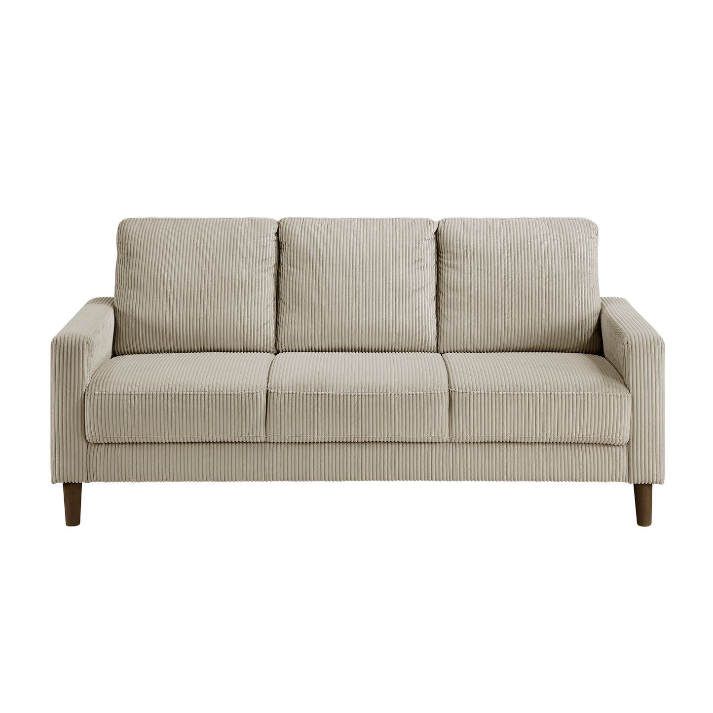 Upholstered Corduroy Contemporary Sofa