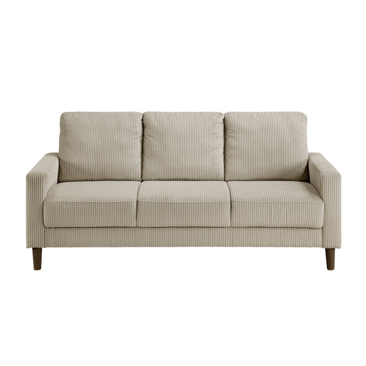 Upholstered Corduroy Contemporary Sofa