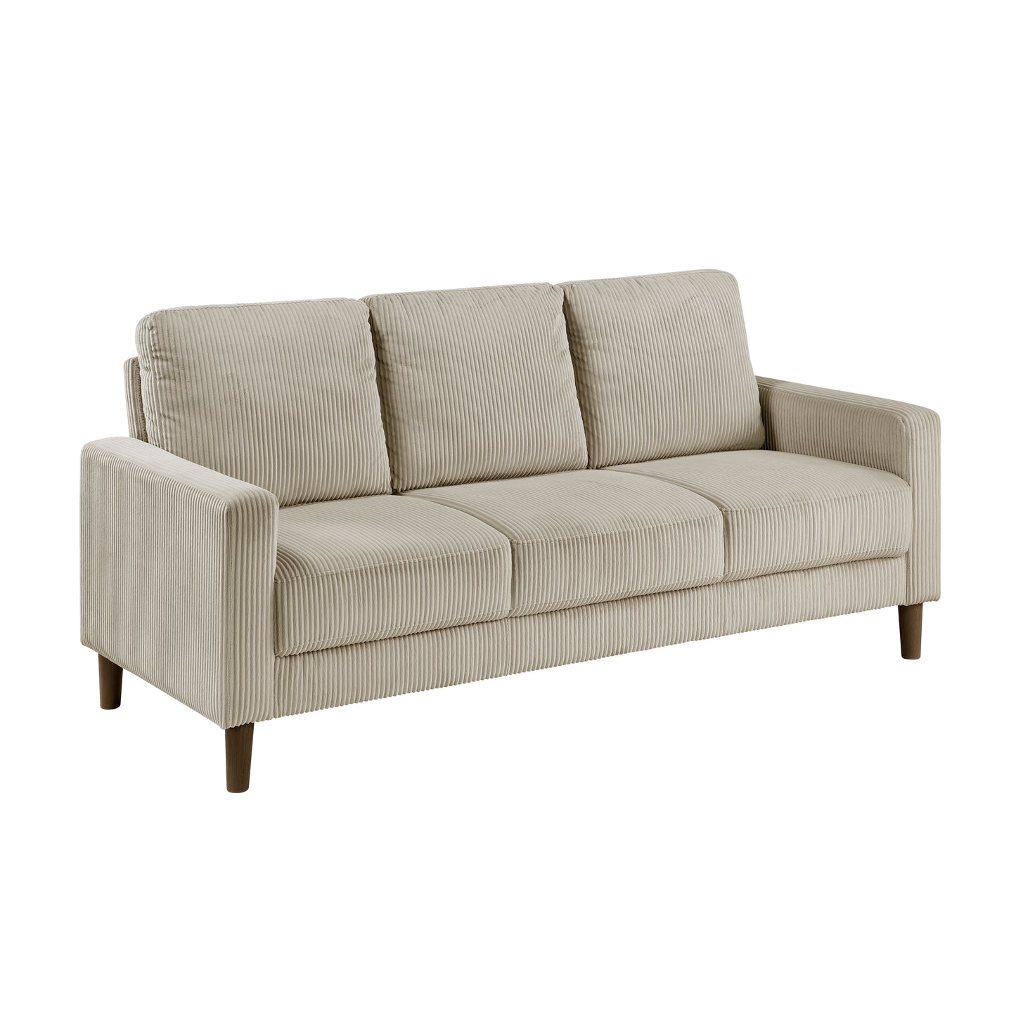 Upholstered Corduroy Contemporary Sofa