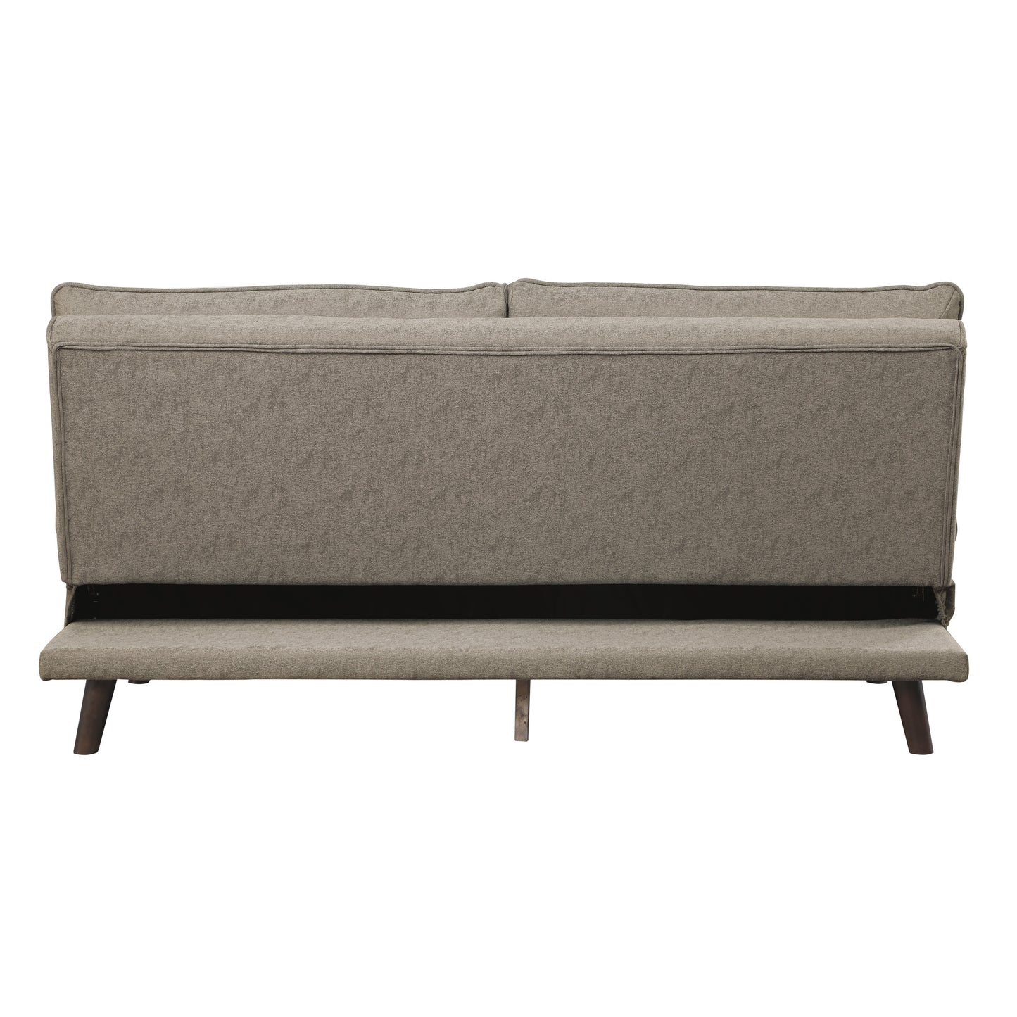 Textured Fabric Upholstered Convertible Futon Sleeper Sofa