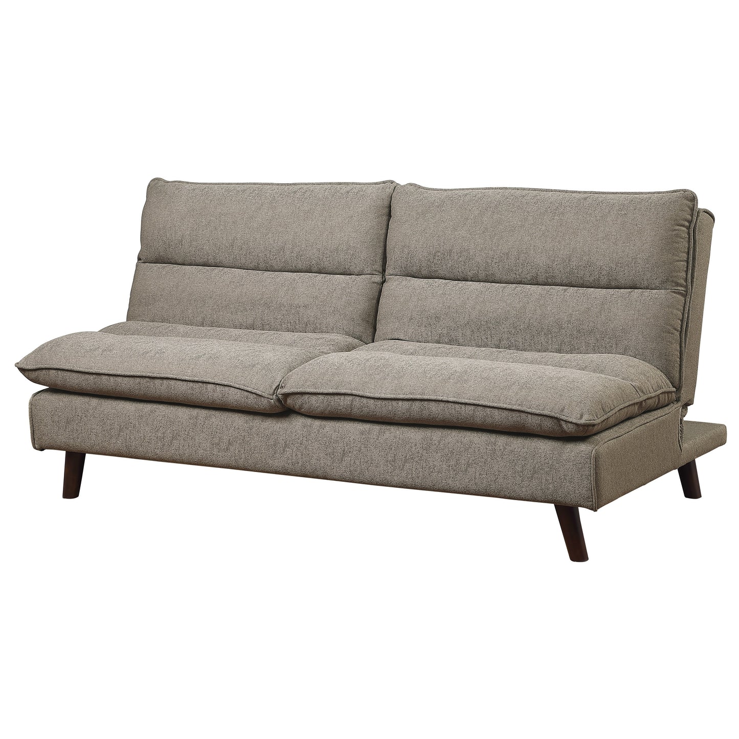 Textured Fabric Upholstered Convertible Futon Sleeper Sofa