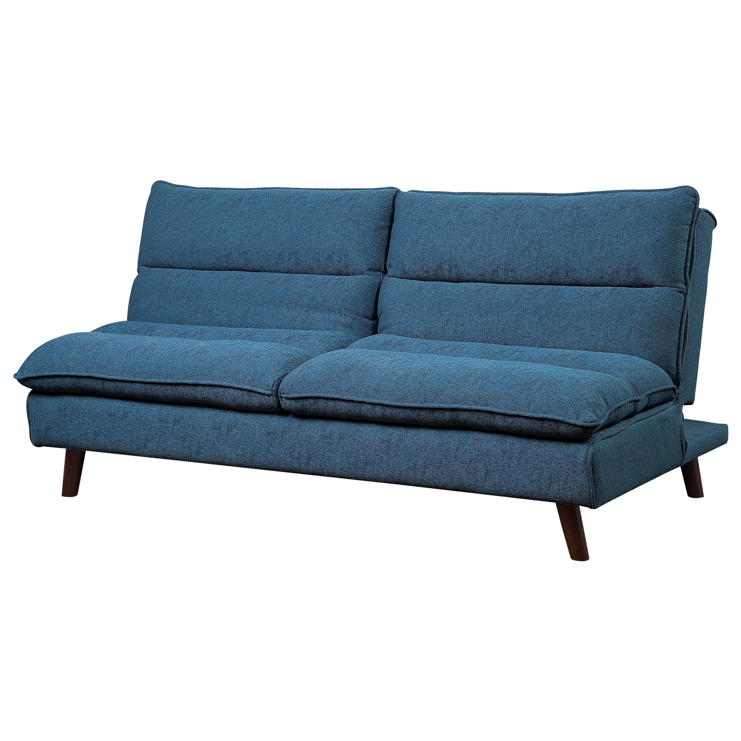 Textured Fabric Upholstered Convertible Futon Sleeper Sofa