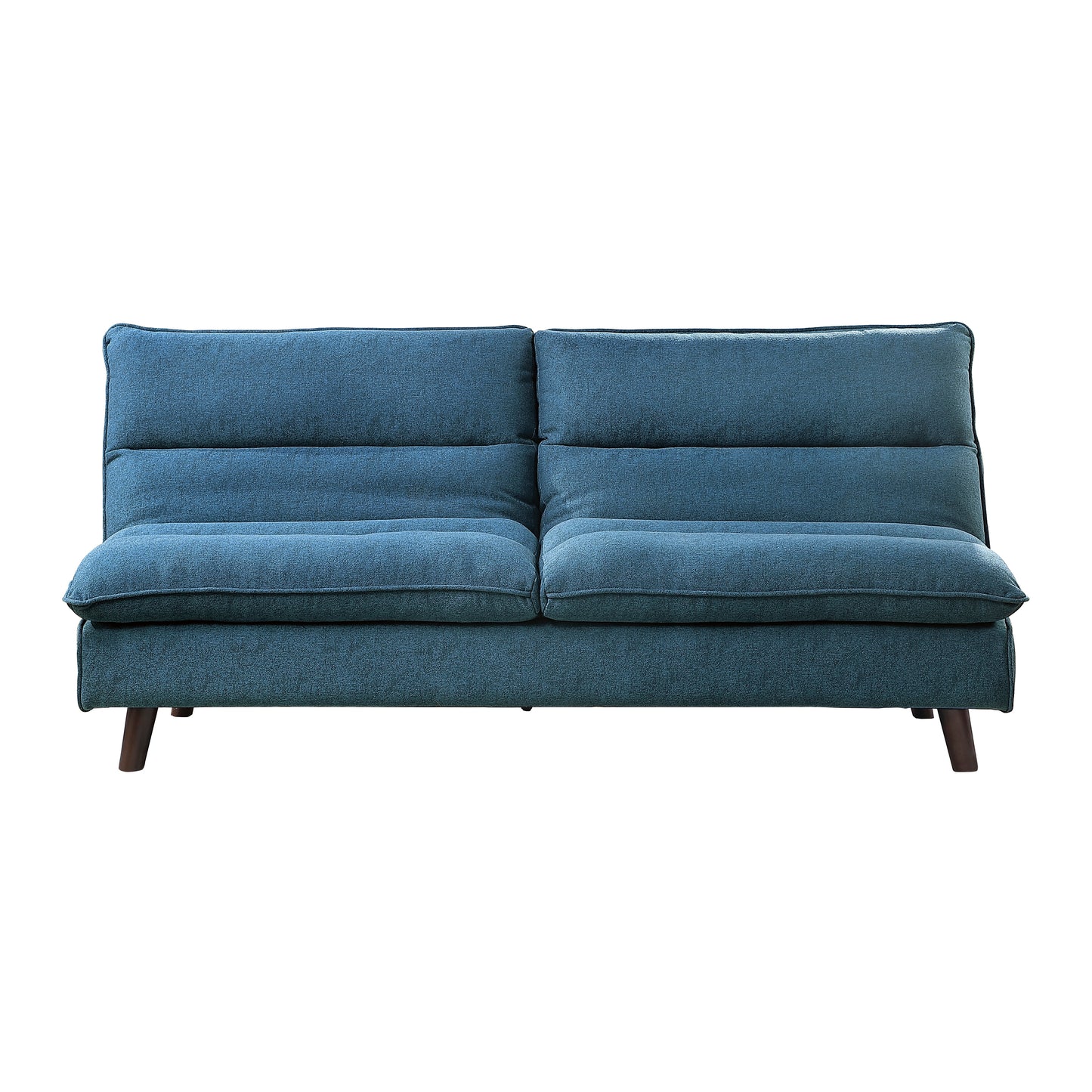 Textured Fabric Upholstered Convertible Futon Sleeper Sofa