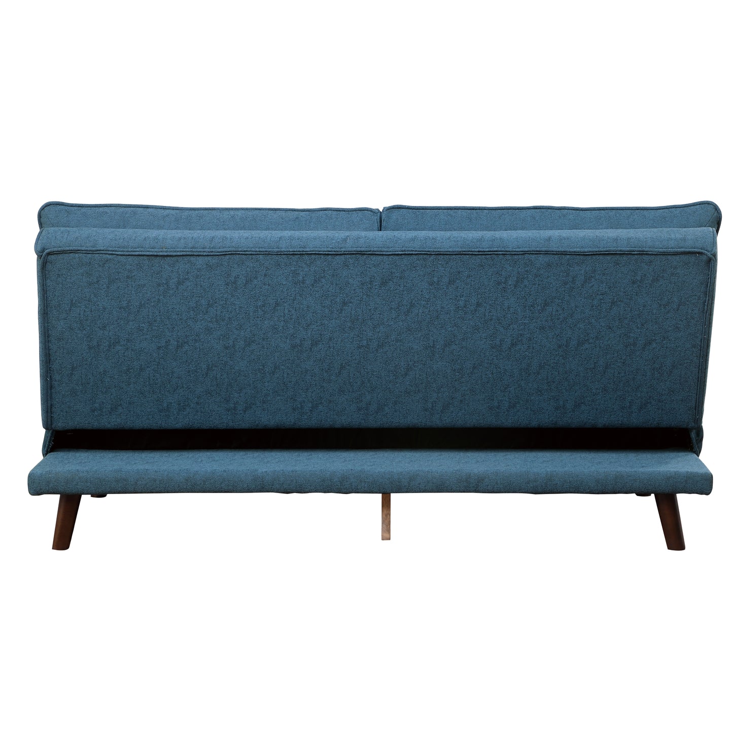 Textured Fabric Upholstered Convertible Futon Sleeper Sofa