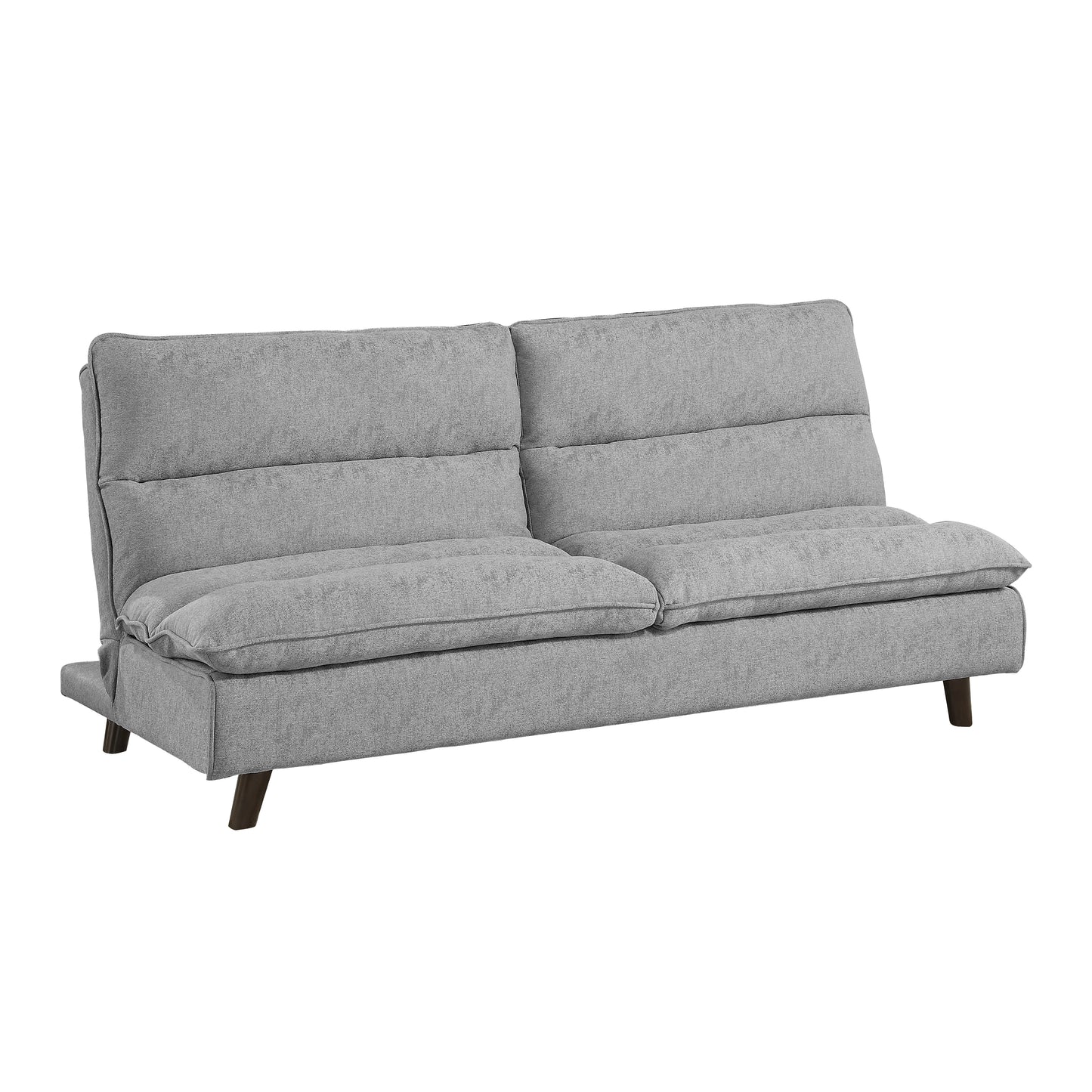 Textured Fabric Upholstered Convertible Futon Sleeper Sofa