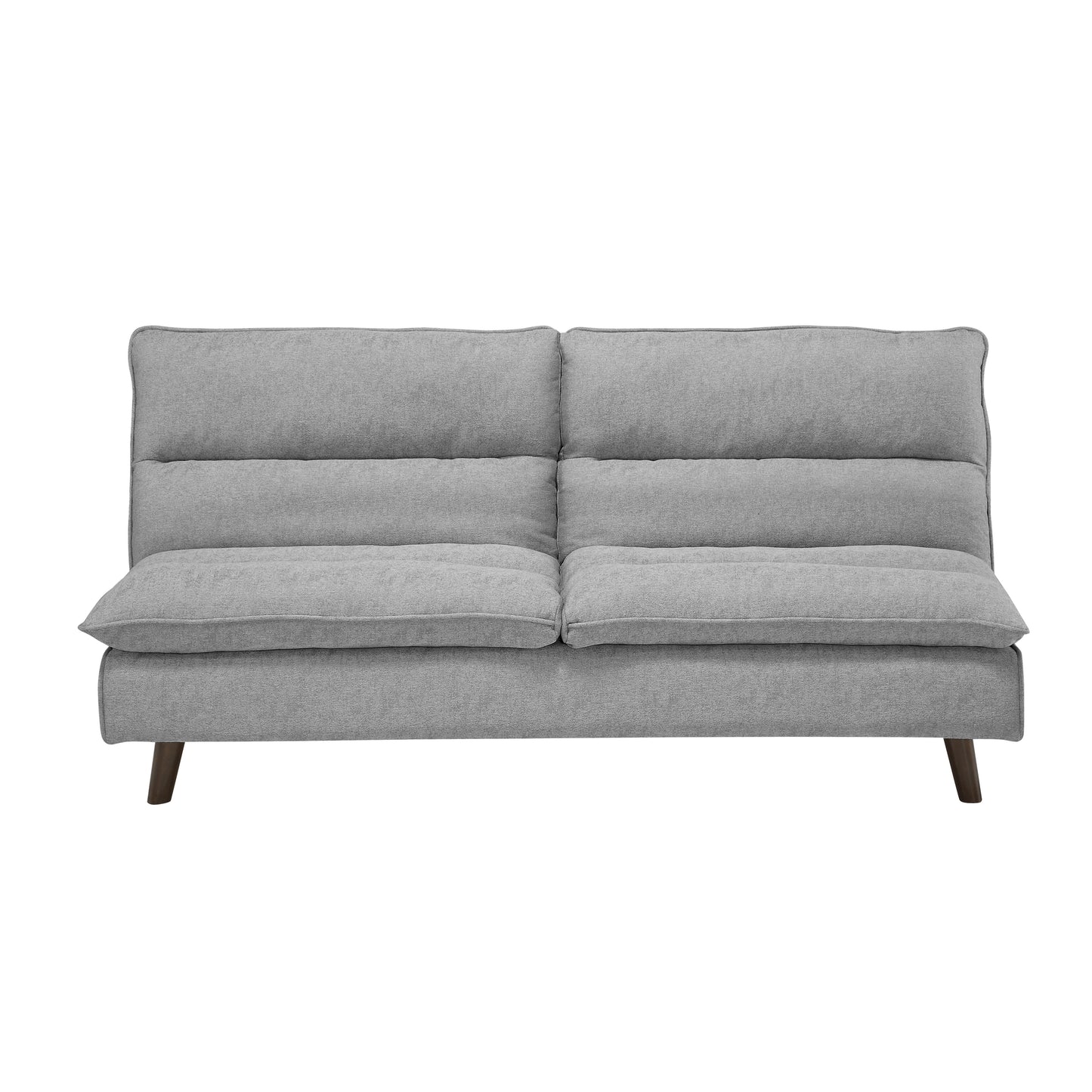 Textured Fabric Upholstered Convertible Futon Sleeper Sofa