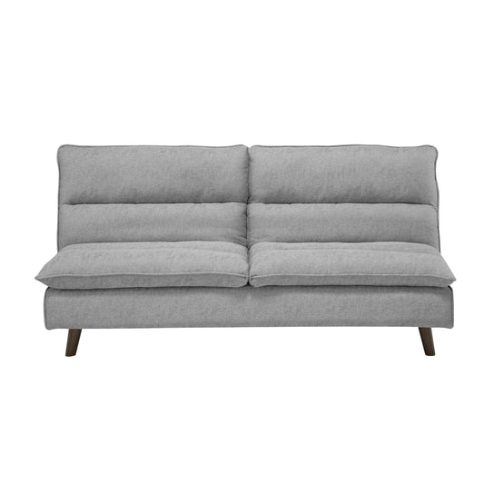 Textured Fabric Upholstered Convertible Futon Sleeper Sofa