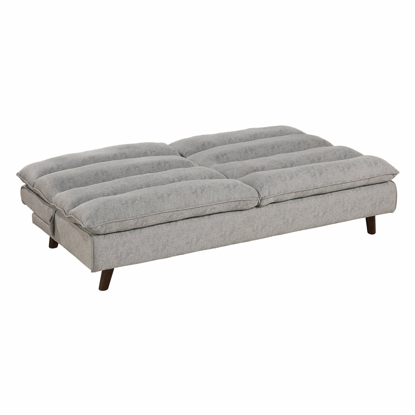 Textured Fabric Upholstered Convertible Futon Sleeper Sofa