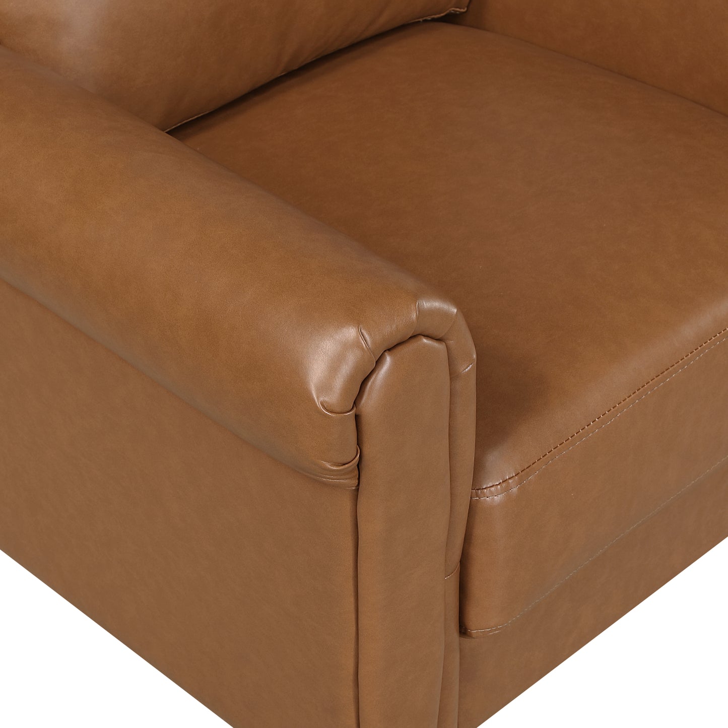 Classic Faux Leather Sofa