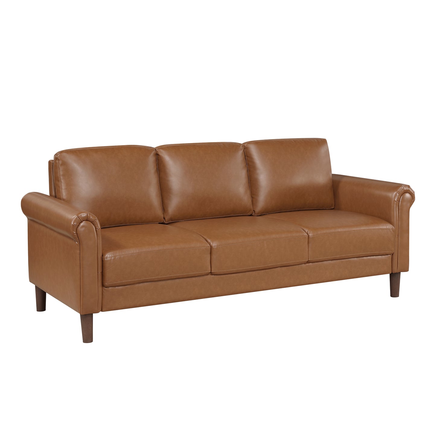 Classic Faux Leather Sofa