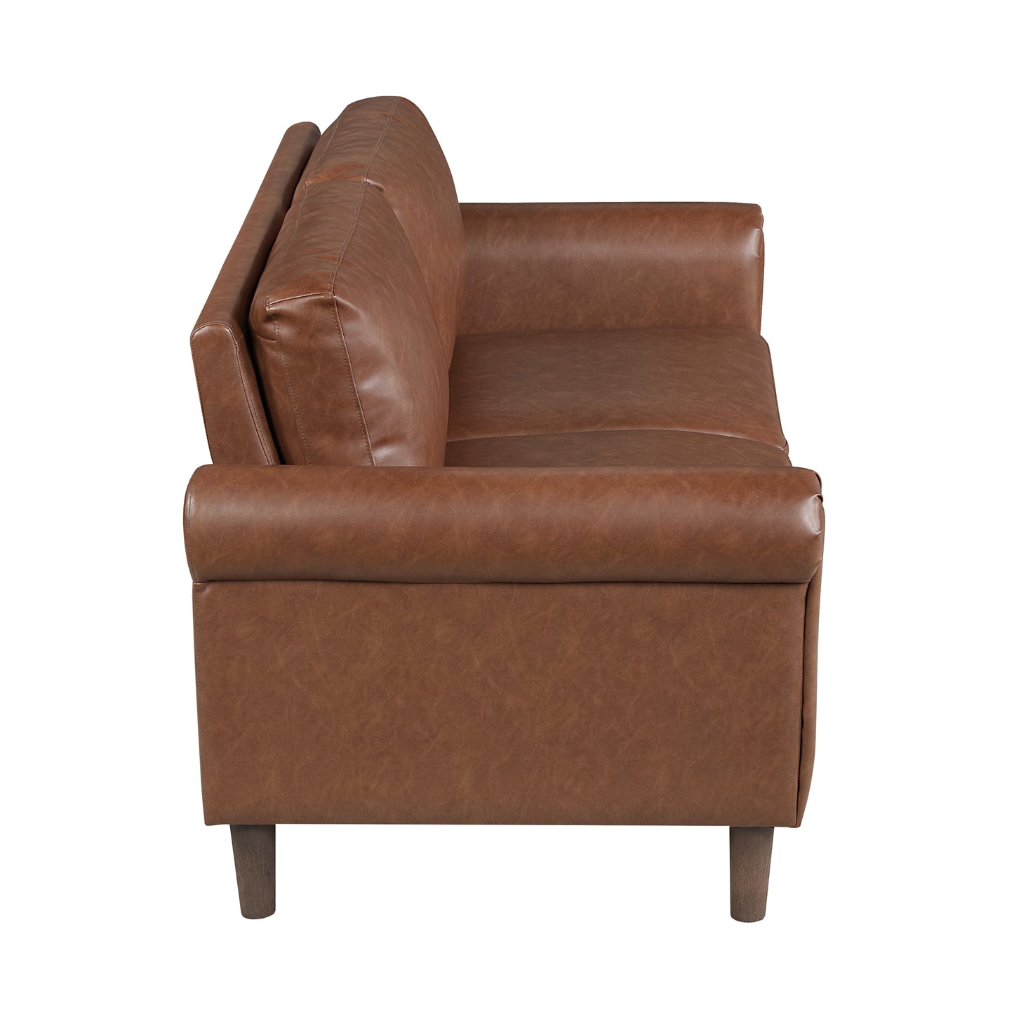 Classic Faux Leather Loveseat