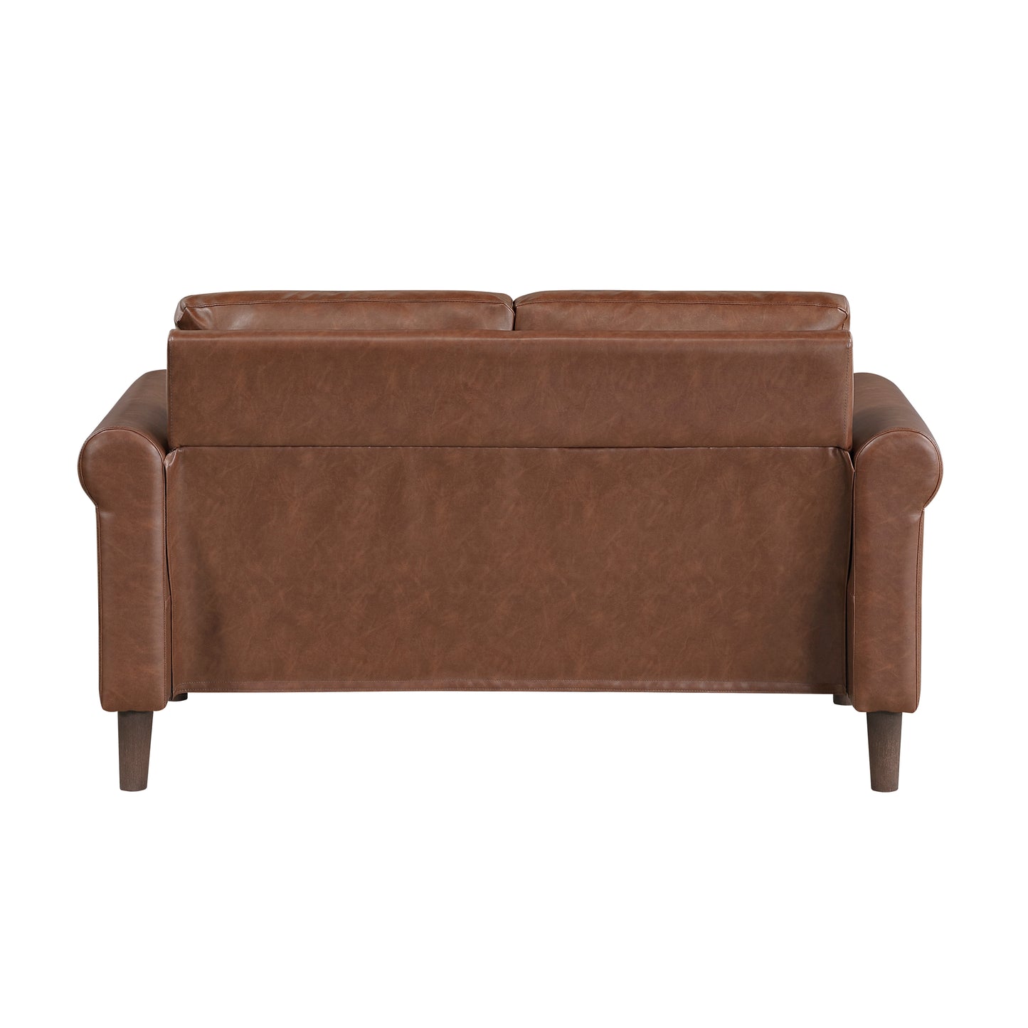 Classic Faux Leather Loveseat