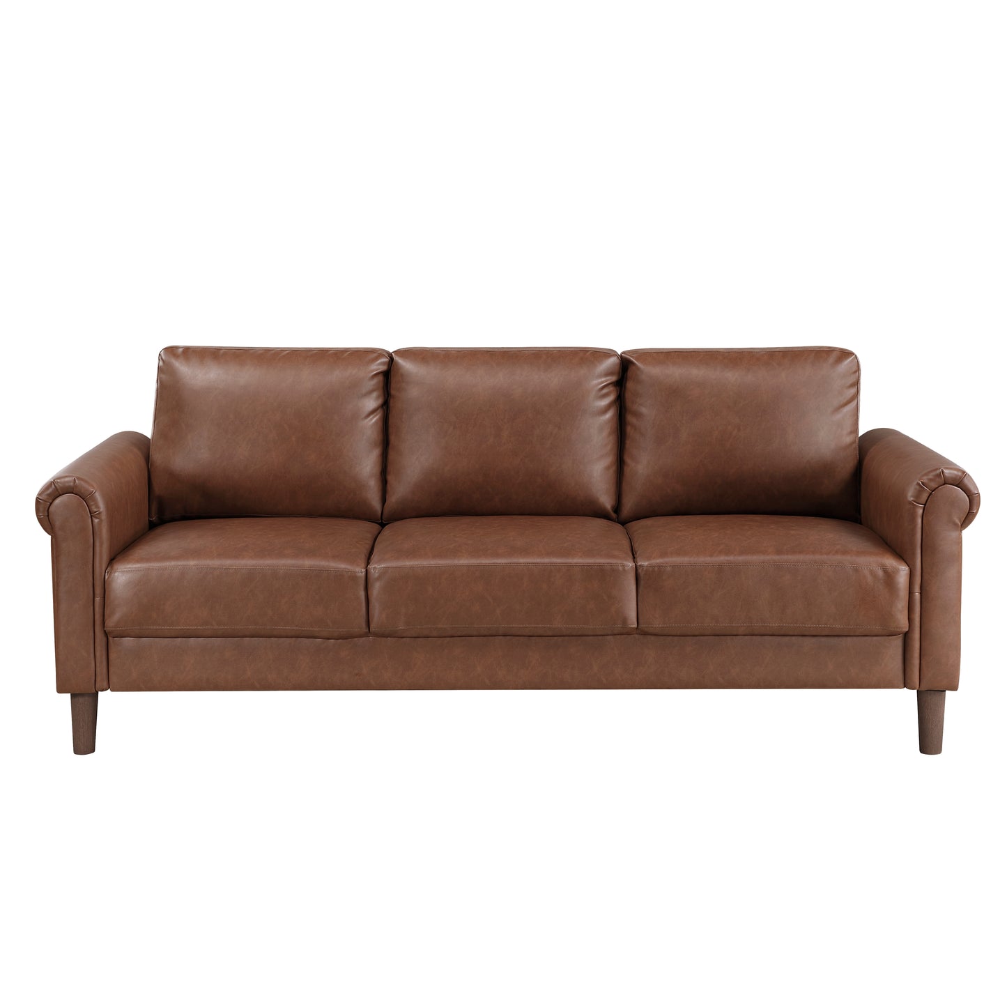 Classic Faux Leather Sofa