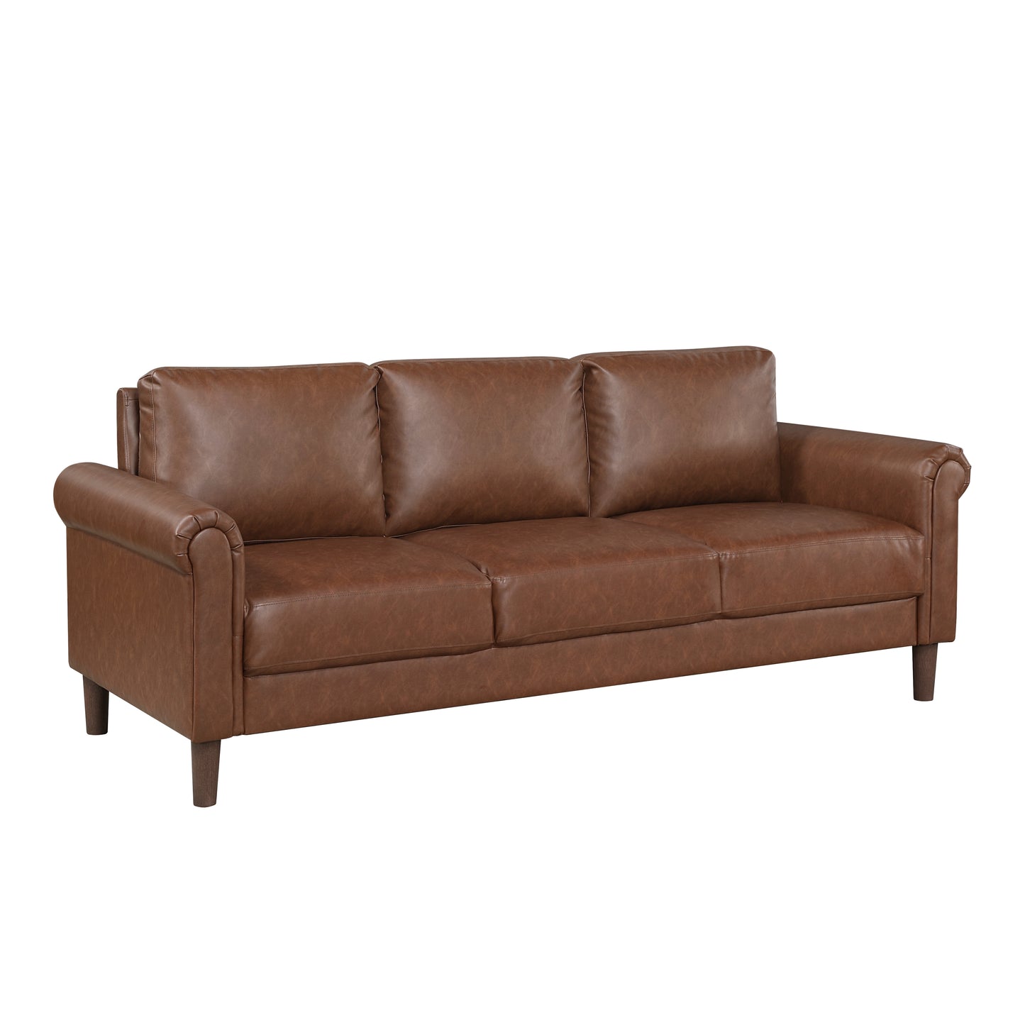 Classic Faux Leather Sofa