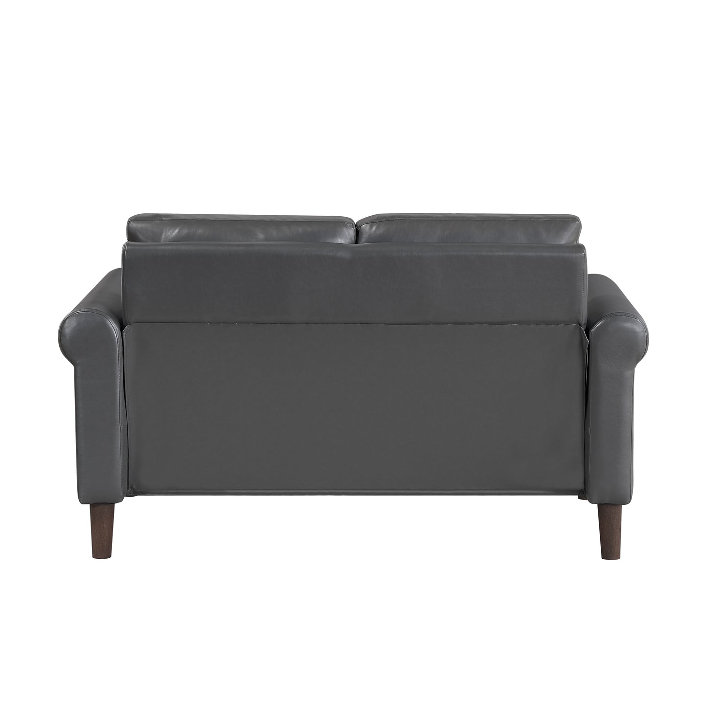 Classic Faux Leather Loveseat