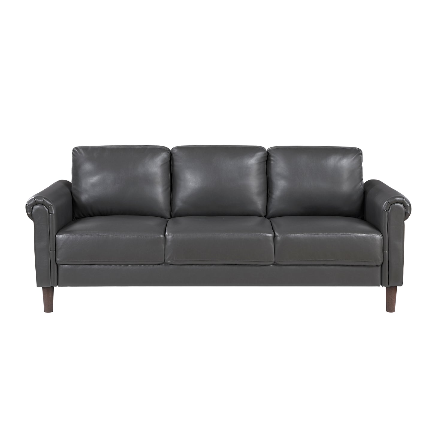 Classic Faux Leather Sofa