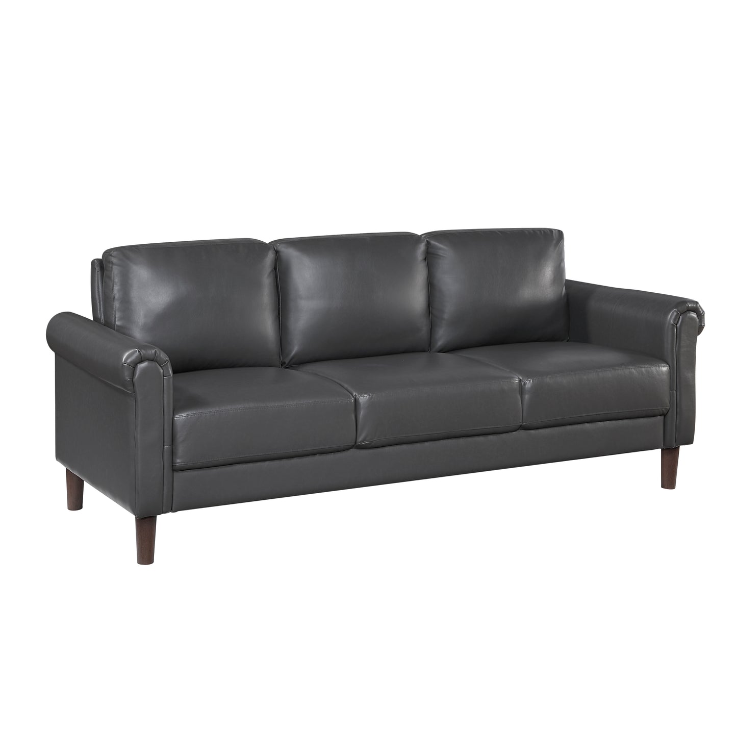 Classic Faux Leather Sofa