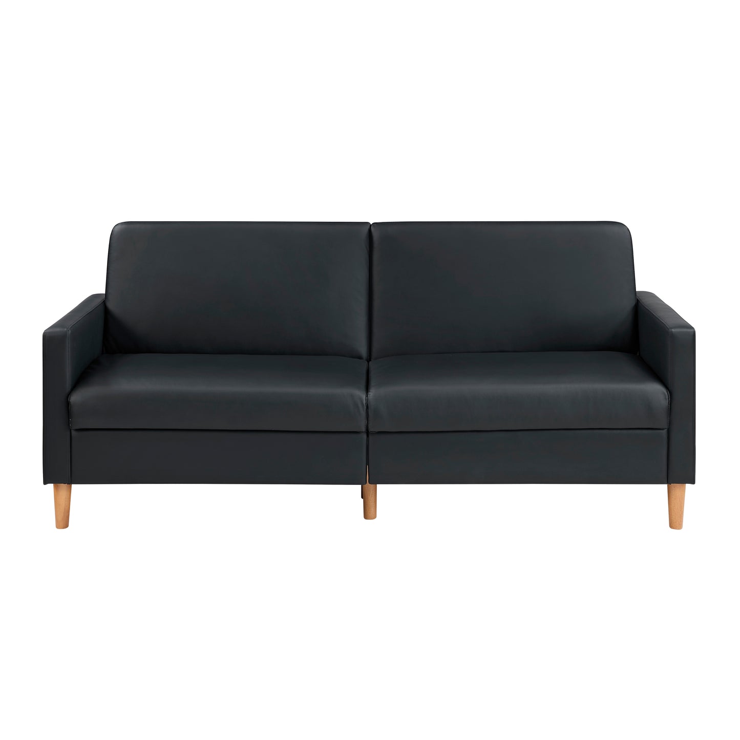Faux Leather Convertible Futon Sofa Bed