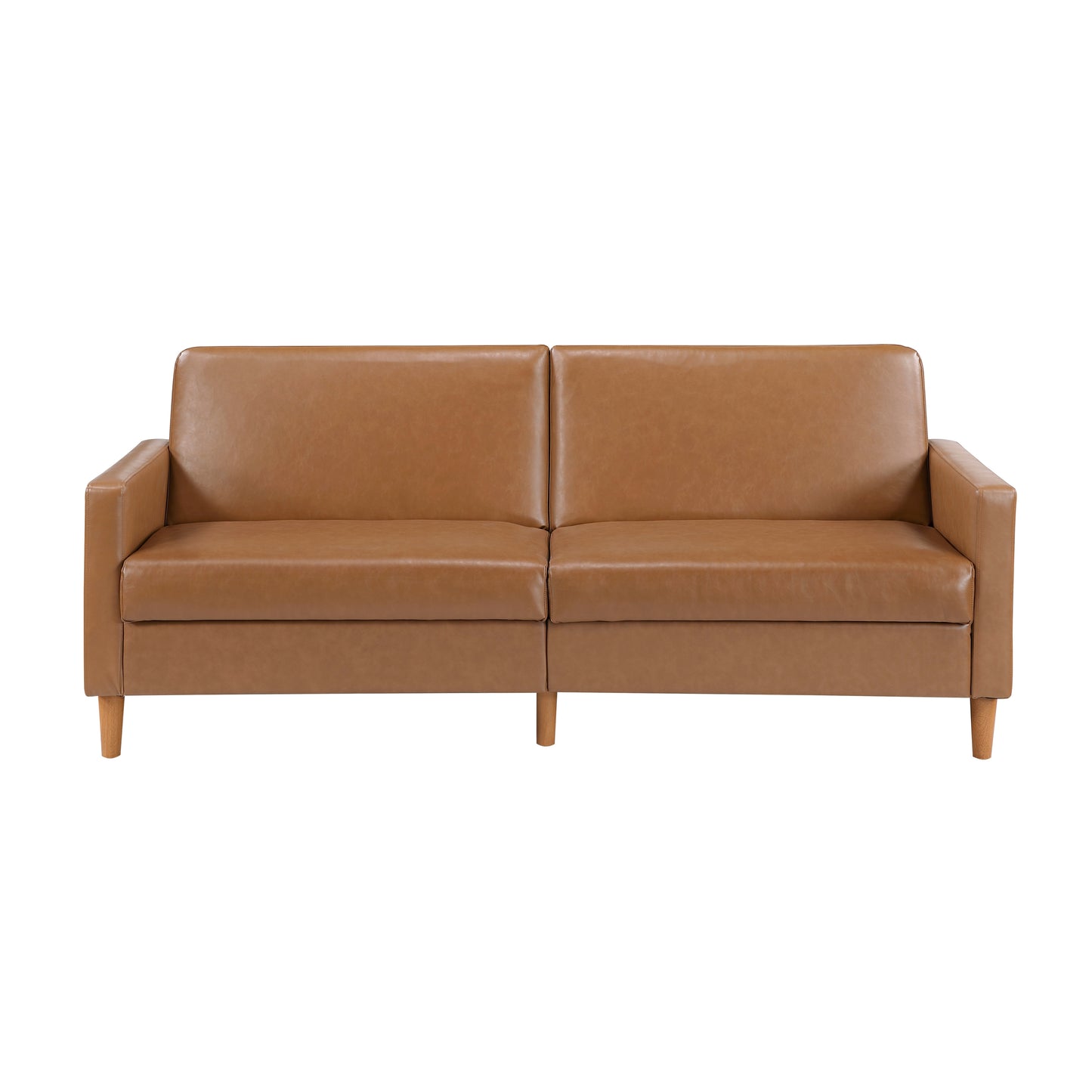 Faux Leather Convertible Futon Sofa Bed