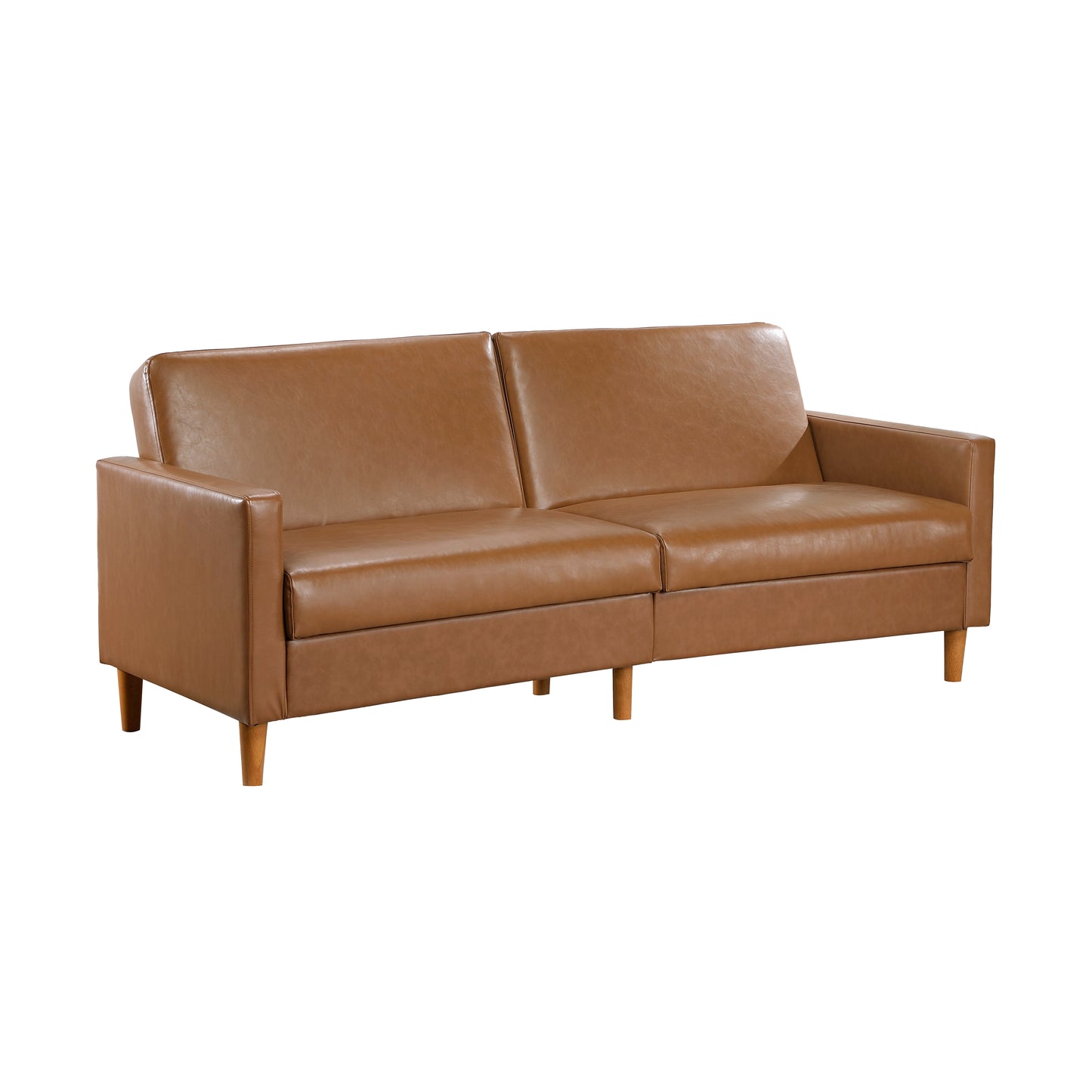 Faux Leather Convertible Futon Sofa Bed