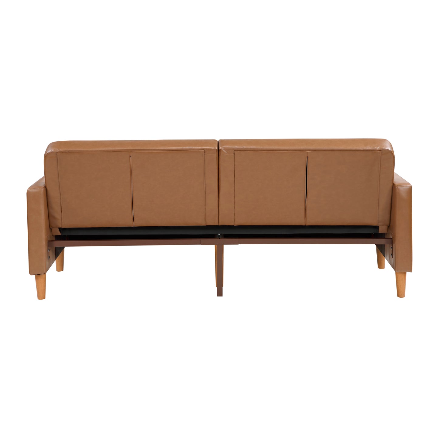 Faux Leather Convertible Futon Sofa Bed