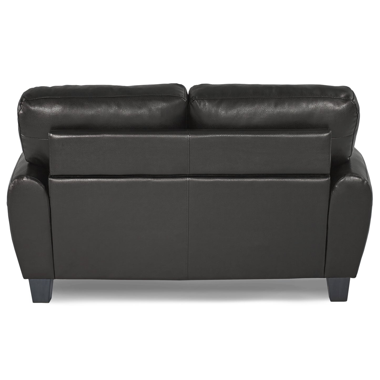 Faux Leather Loveseat with Rolled Arms
