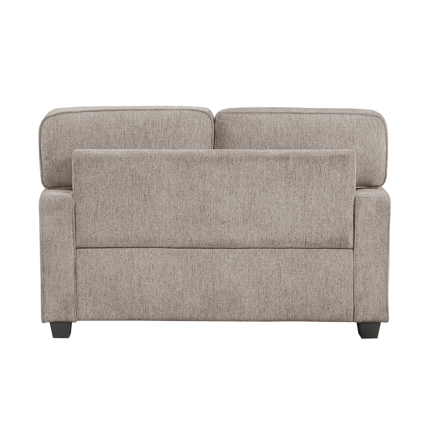 Taupe Chenille Loveseat with Reversible Cushions