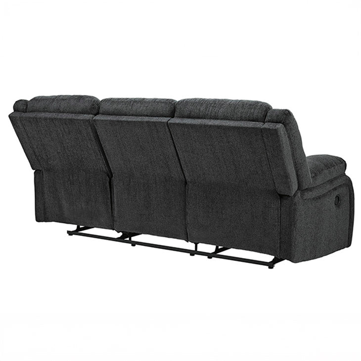 Casual Dark Grey Chenille Recliner Sofa
