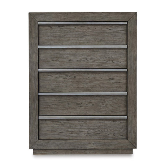 Weather Gray Oak Chest Of Drawers