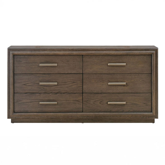 Brown Solid Oak Dresser