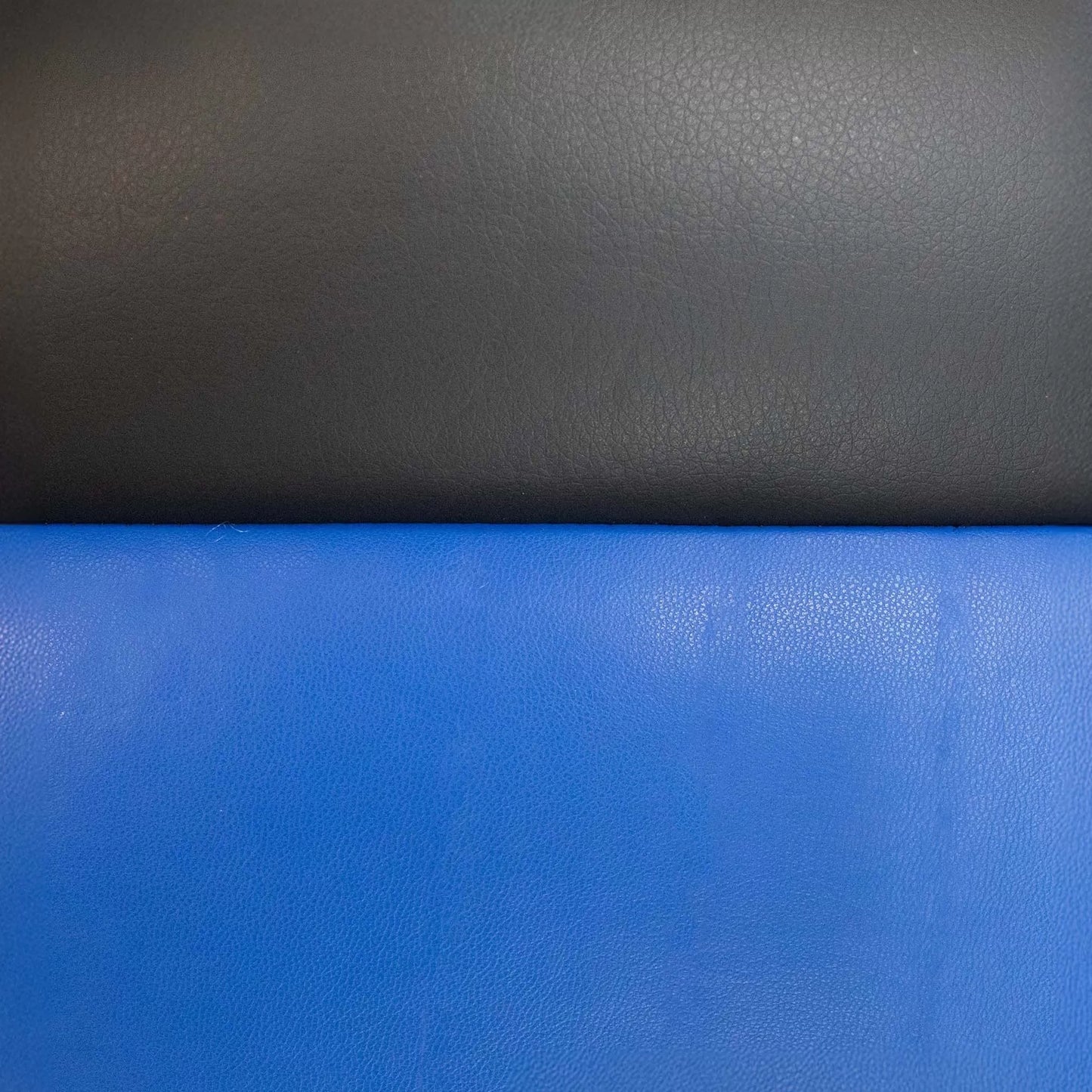 Blue and Black Faux Leather Adjustable Office Chair