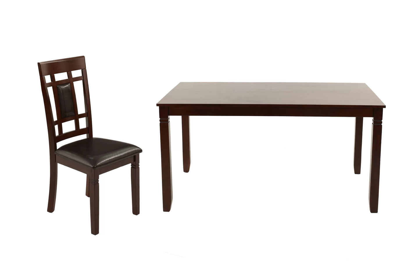 Rich Wood Finish 7 PC Dining Set