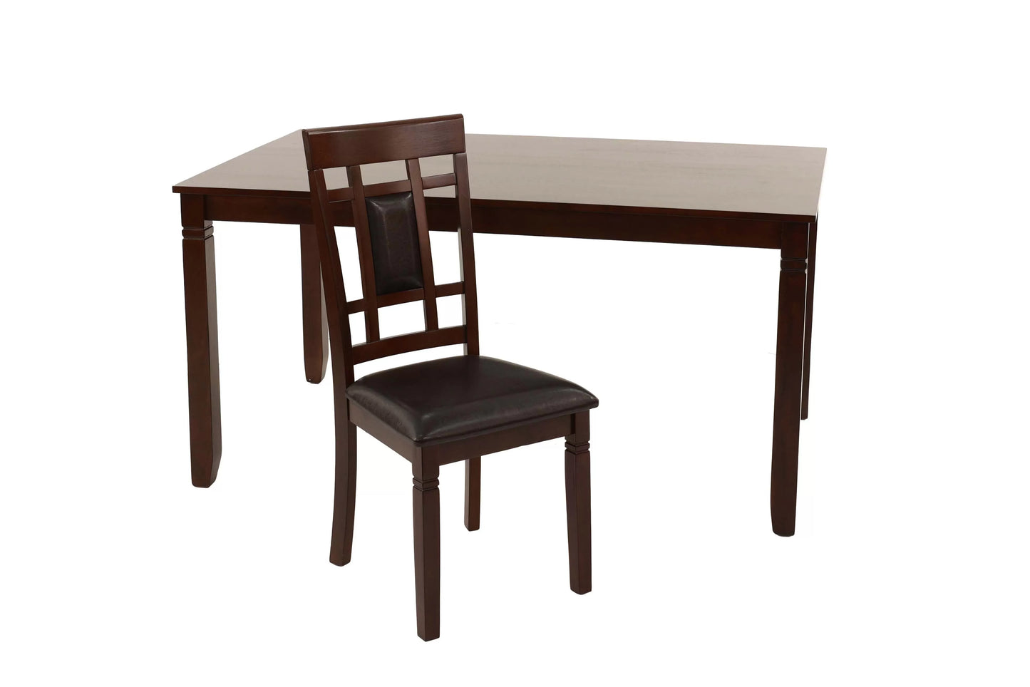 Rich Wood Finish 7 PC Dining Set