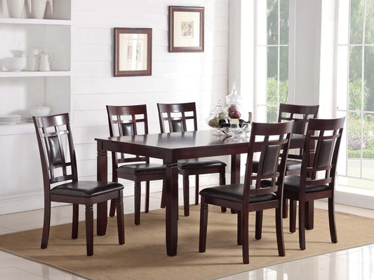 Rich Wood Finish 7 PC Dining Set