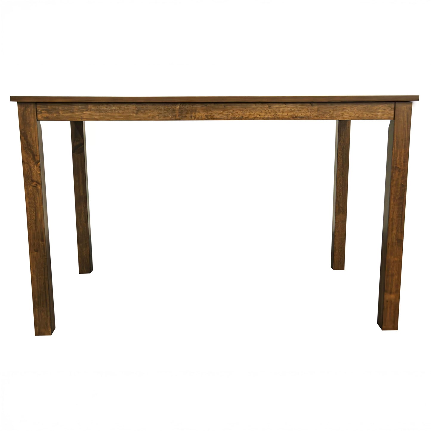 5 Piece Dining Set Dark Walnut & Beige Chairs