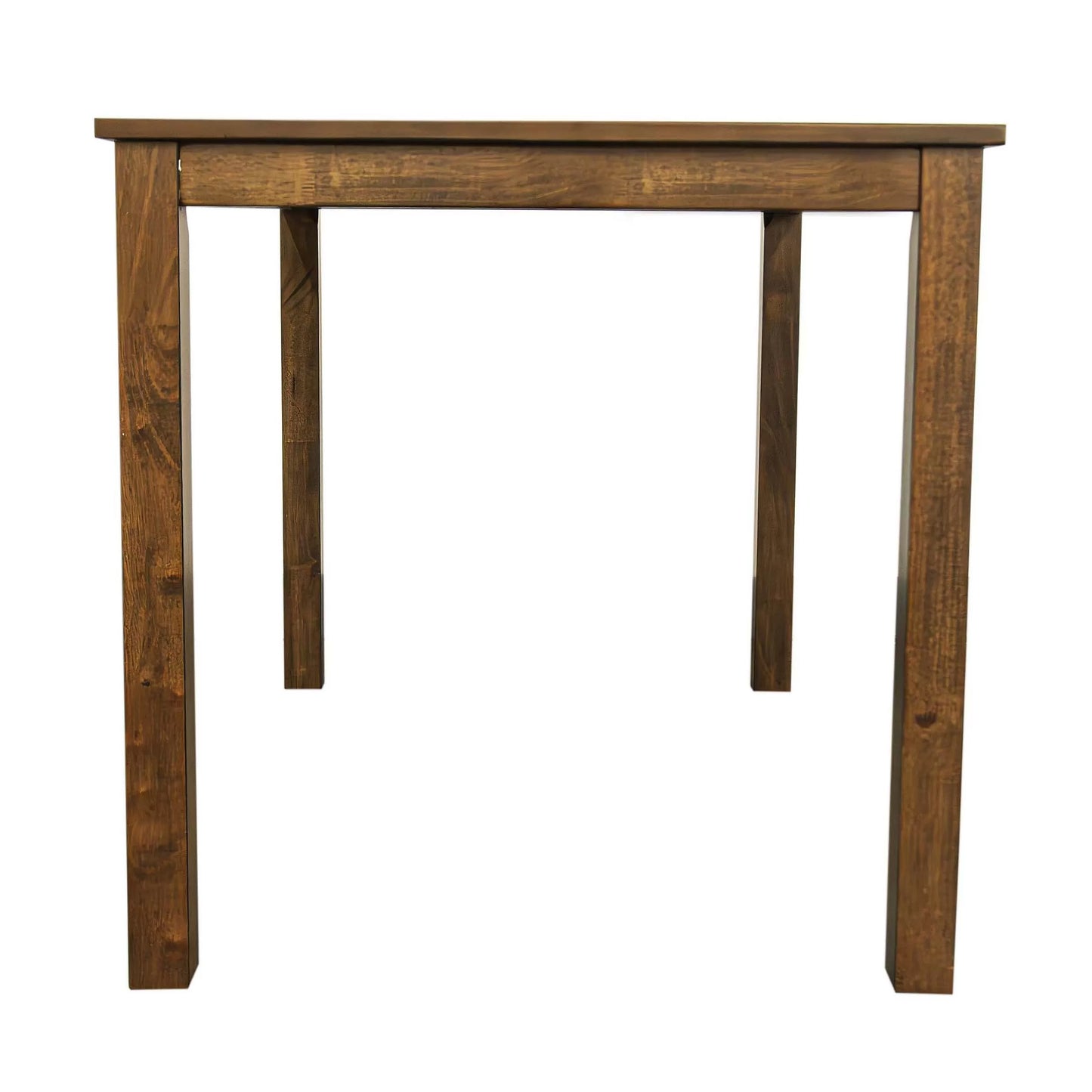 5 Piece Dining Set Dark Walnut & Beige Chairs