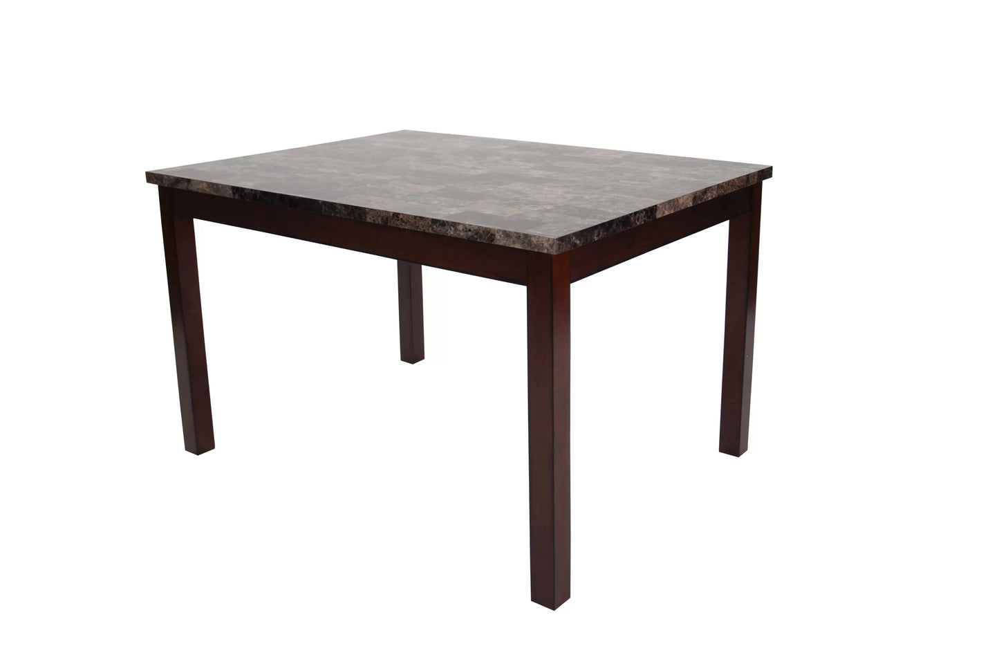 5PC Faux Marble Top Dining Set