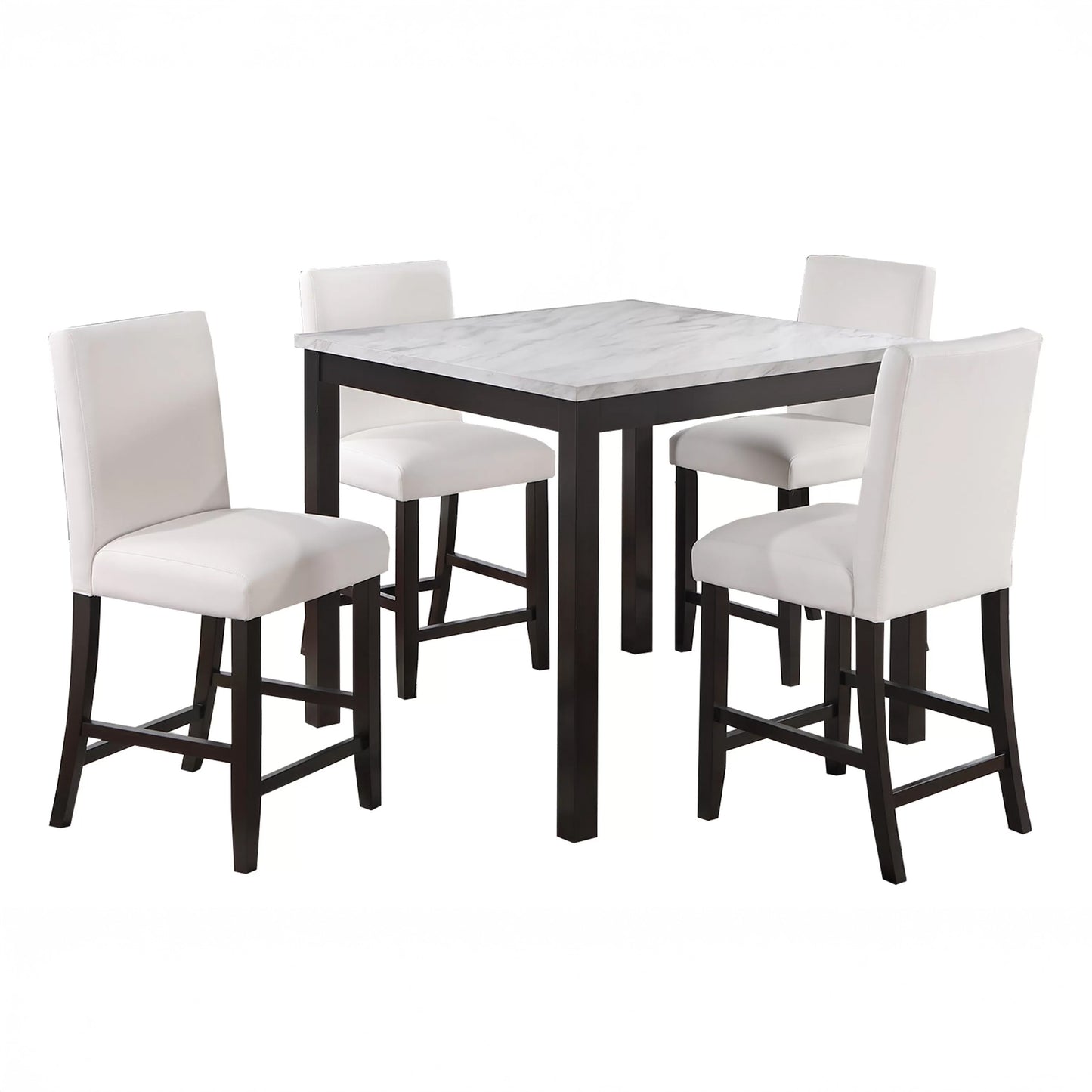 Counter Height Dining Set With Faux Marble Top