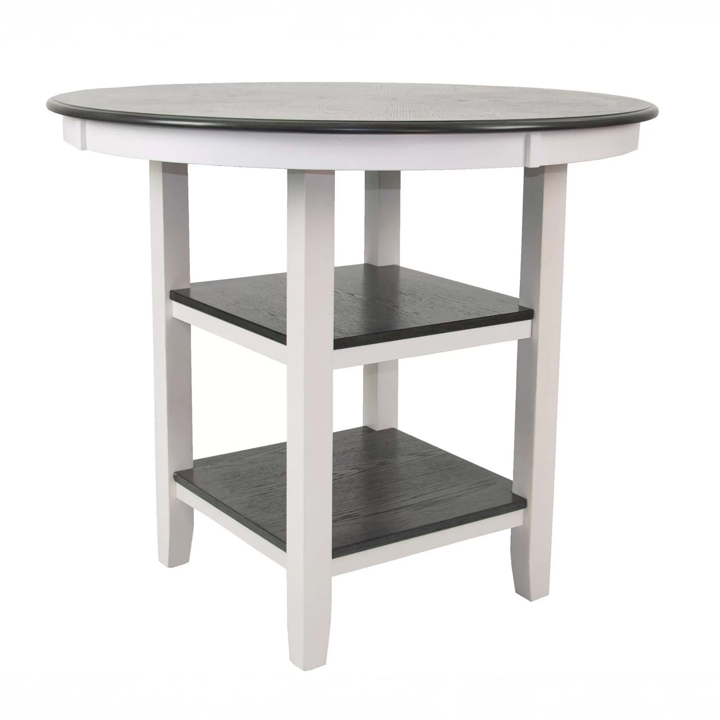 Counter Height Dining Set with Storage Shelves