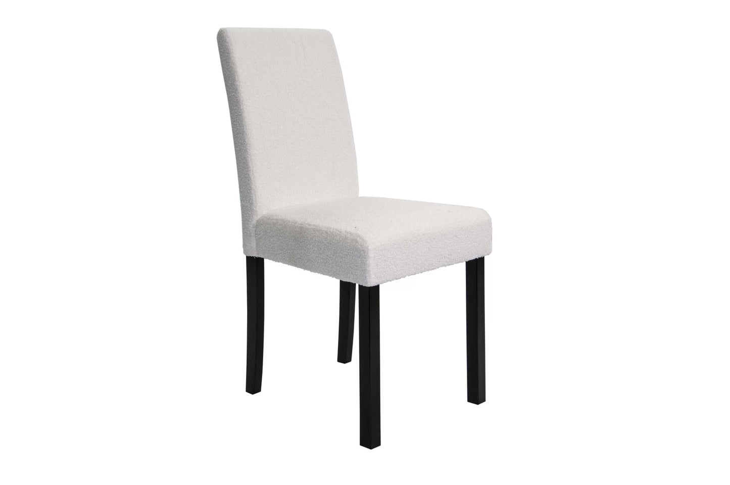 5PC White Faux Marble Top Dining Set