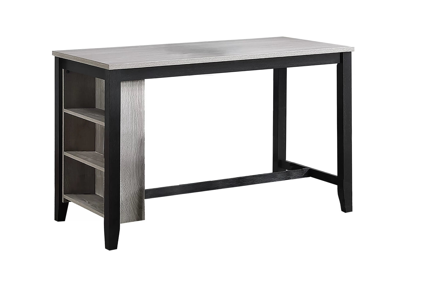 5-Piece Counter Height Dining Set with Storage Shelves