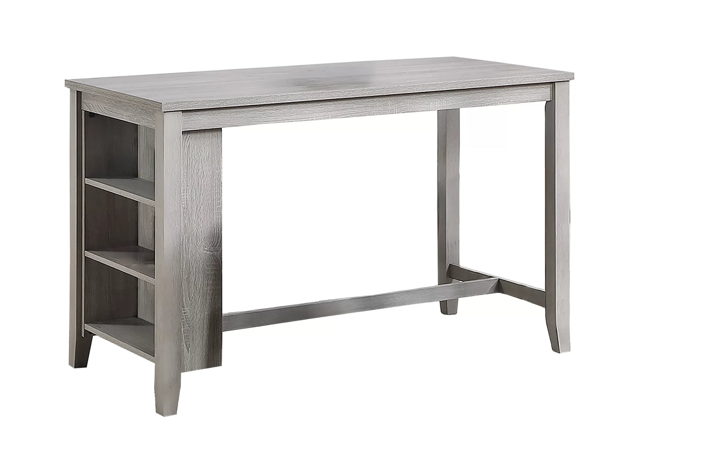 5-Piece Counter Height Dining Set with Storage Shelves