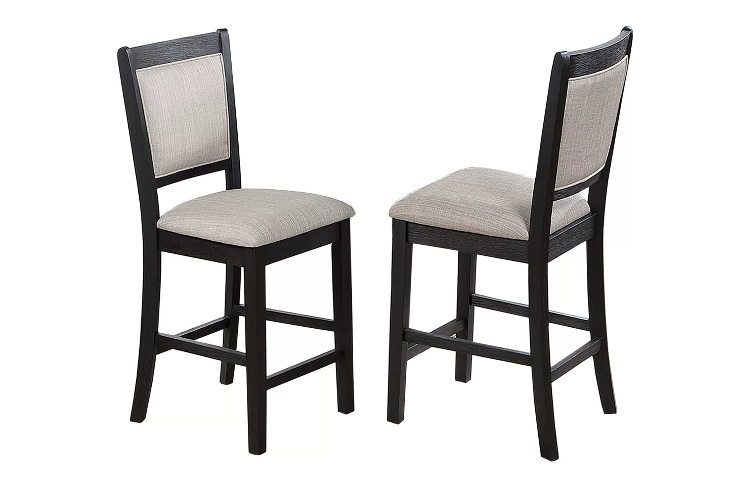 Square 5-Piece Counter Height Dining Set with Storage Shelf