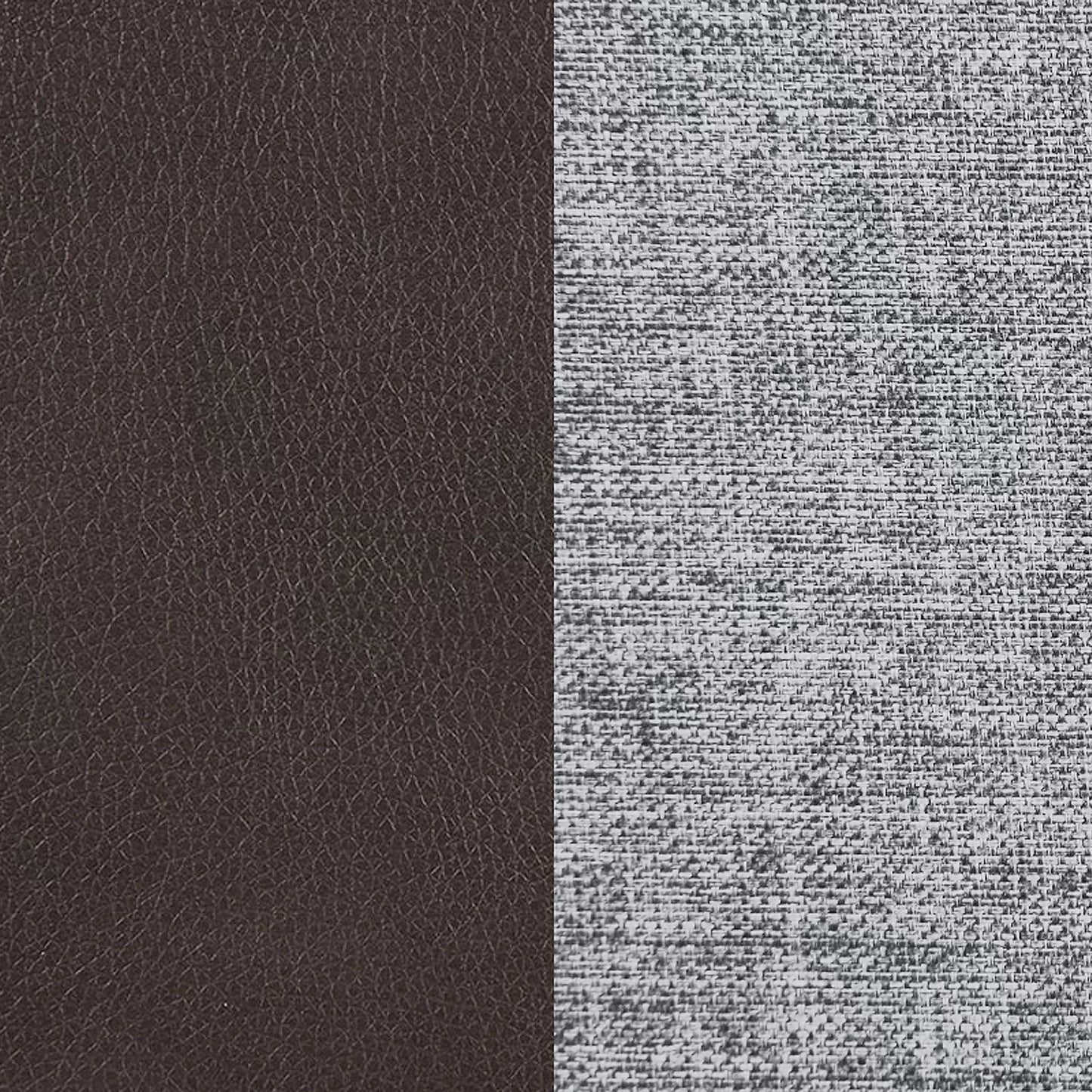 Linen-Look Fabric & Faux Leather Sectional Sofa