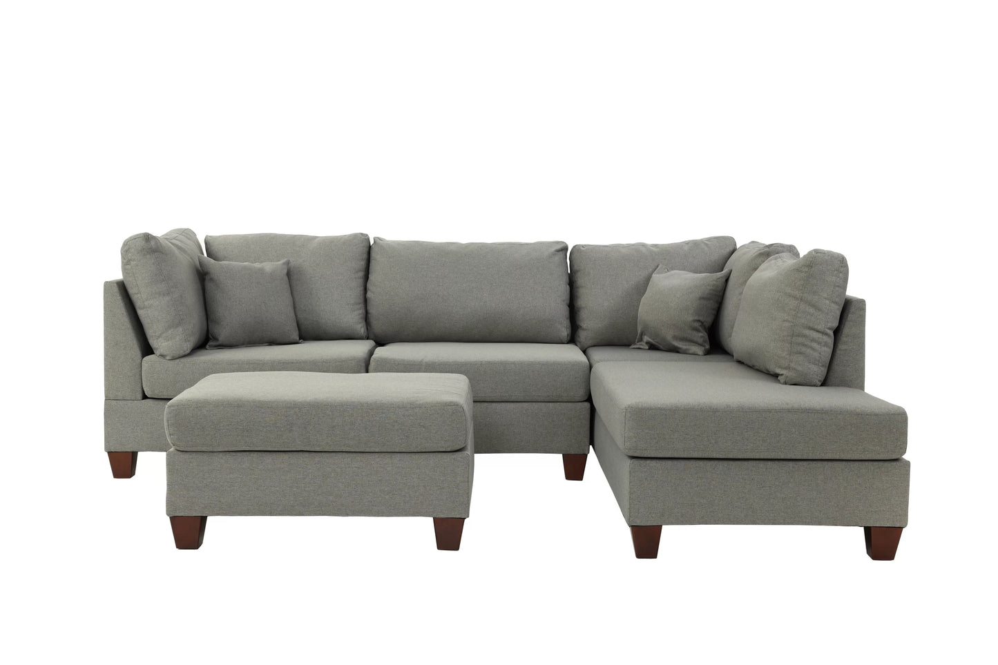 Sectional Sofa Set W/ Ottoman 3 pc