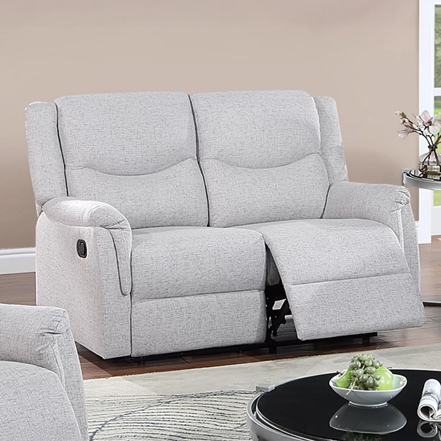 Sincere Bone Manual Reclining Loveseat